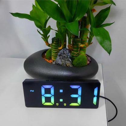 Voice Control Digital Alarm Clock Teperature Snooze Night Mode Desktop Table Clock 12/24H Anti-disturb Funtion LED Clocks Watch