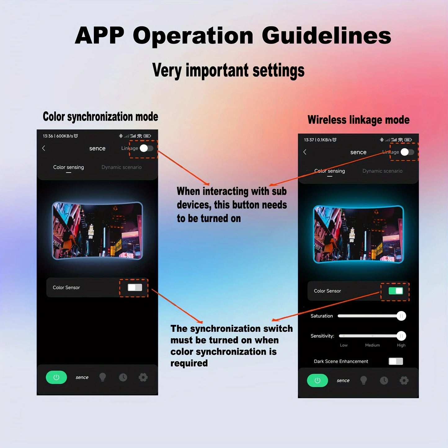 RGBIC TV Backlight Strip With AR Color Gamut Sensor App Control can Capture Part of The Color on The Screen 16.4FT/65-85 TV