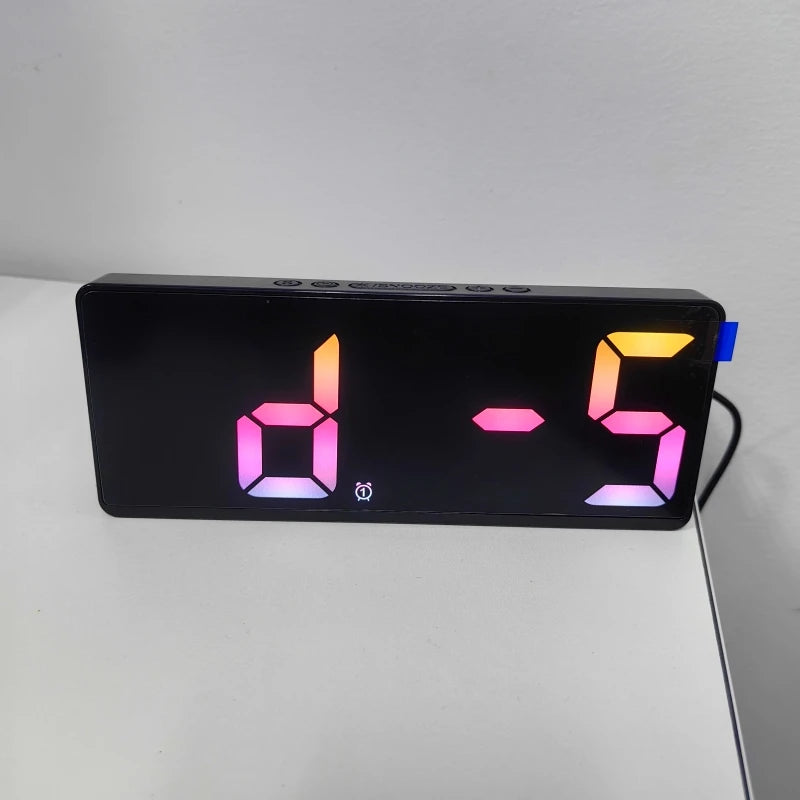 Voice Control Digital Alarm Clock Teperature Snooze Night Mode Desktop Table Clock 12/24H Anti-disturb Funtion LED Clocks Watch