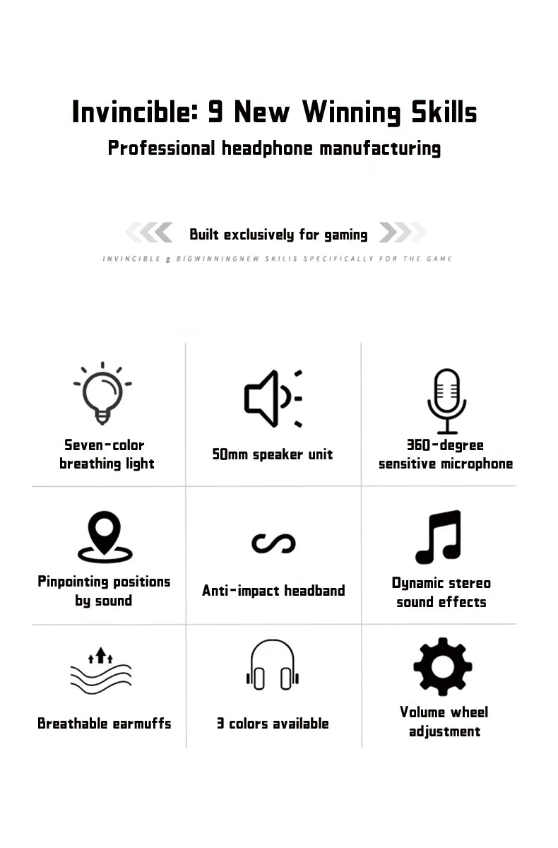 A7 Headphones Wired Gaming Headset Earphones Music For computer With Mic Headset Stereo SVirtual Surround Bass LED Light Gamer