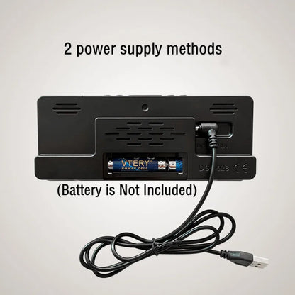 Voice Control Digital Alarm Clock Teperature Snooze Night Mode Desktop Table Clock 12/24H Anti-disturb Funtion LED Clocks Watch