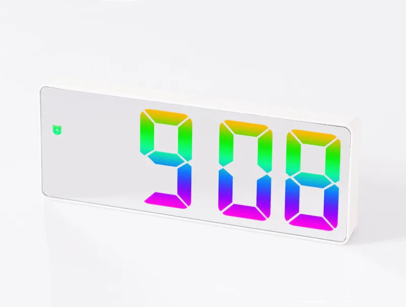 Voice Control Color Digital Alarm Clock TEMP Date Display Night Mode Snooze Table Clock Anti-disturb Function 12/24H LED Clock