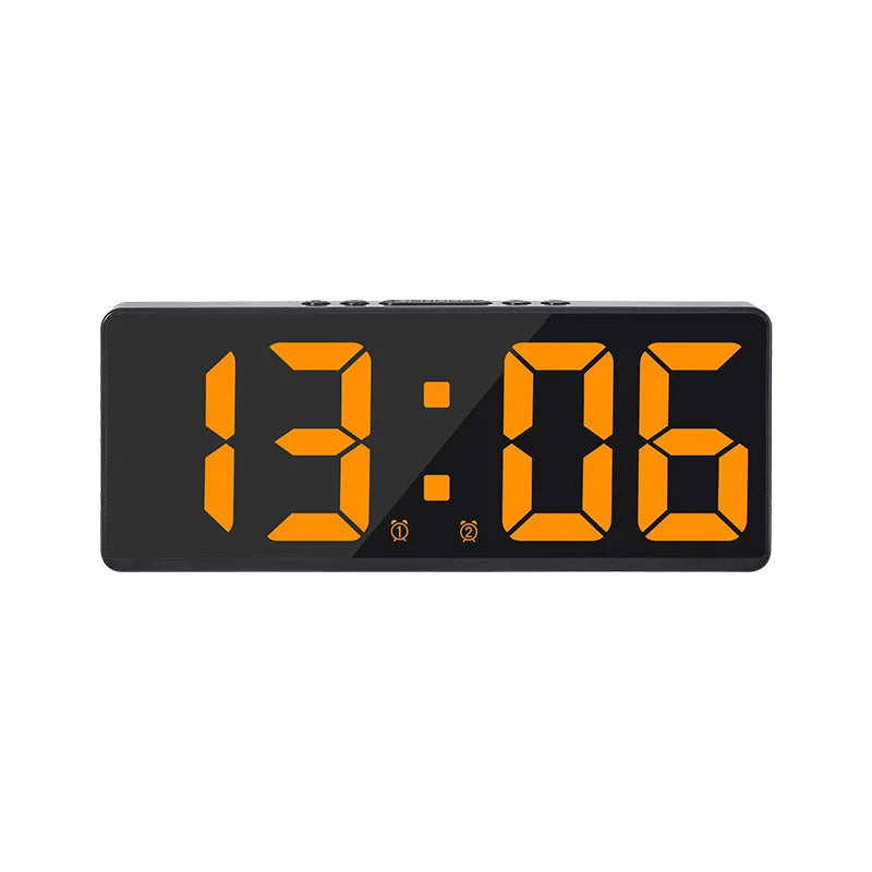 Voice Control Digital Alarm Clock Teperature Snooze Night Mode Desktop Table Clock 12/24H Anti-disturb Funtion LED Clocks Watch
