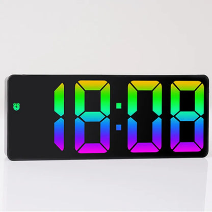 Voice Control Color Digital Alarm Clock TEMP Date Display Night Mode Snooze Table Clock Anti-disturb Function 12/24H LED Clock