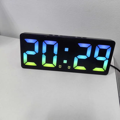 Voice Control Digital Alarm Clock Teperature Snooze Night Mode Desktop Table Clock 12/24H Anti-disturb Funtion LED Clocks Watch
