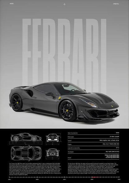 Classic Simple Wall Art Cars Luxury Esthetics Super Sports Car HD Canvas Print Poster Home Living Room and Bedroom Decoration