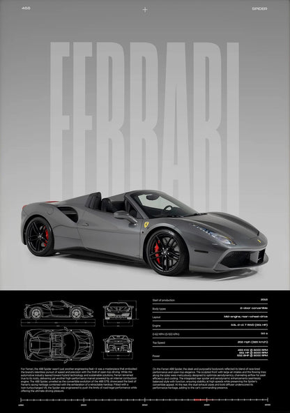 Classic Simple Wall Art Cars Luxury Esthetics Super Sports Car HD Canvas Print Poster Home Living Room and Bedroom Decoration