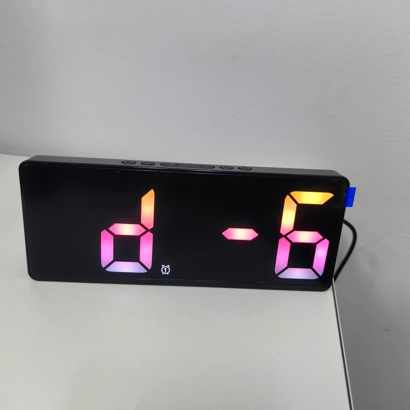 Voice Control Digital Alarm Clock Teperature Snooze Night Mode Desktop Table Clock 12/24H Anti-disturb Funtion LED Clocks Watch