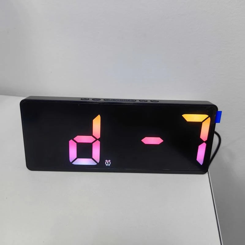 Voice Control Digital Alarm Clock Teperature Snooze Night Mode Desktop Table Clock 12/24H Anti-disturb Funtion LED Clocks Watch