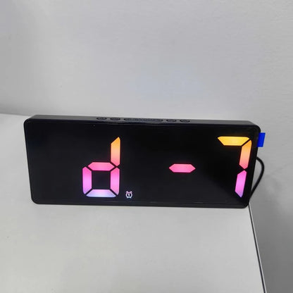 Voice Control Digital Alarm Clock Teperature Snooze Night Mode Desktop Table Clock 12/24H Anti-disturb Funtion LED Clocks Watch