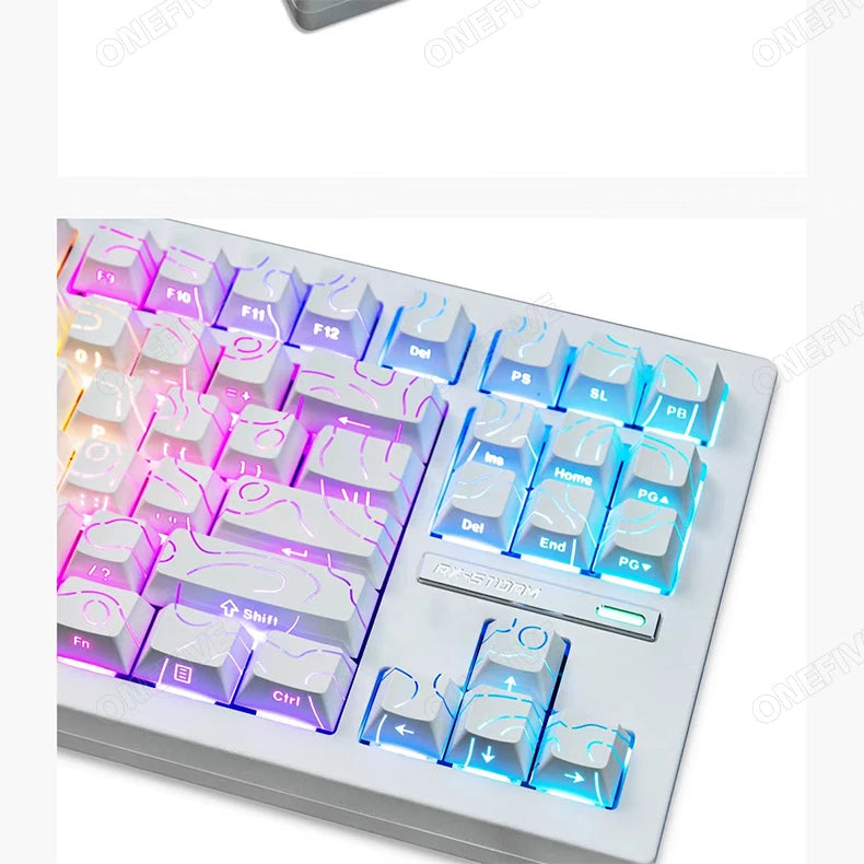 Contour 4.0 Side Engraved Keycap PBT Translucent 97 Key Gaming Mechanical Keyboard Key Cap White For Magnetic Switch F75 GMK87