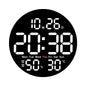 Simple living room wall clock, electronic multi-functional household clock with temperature and humidity, silent clock